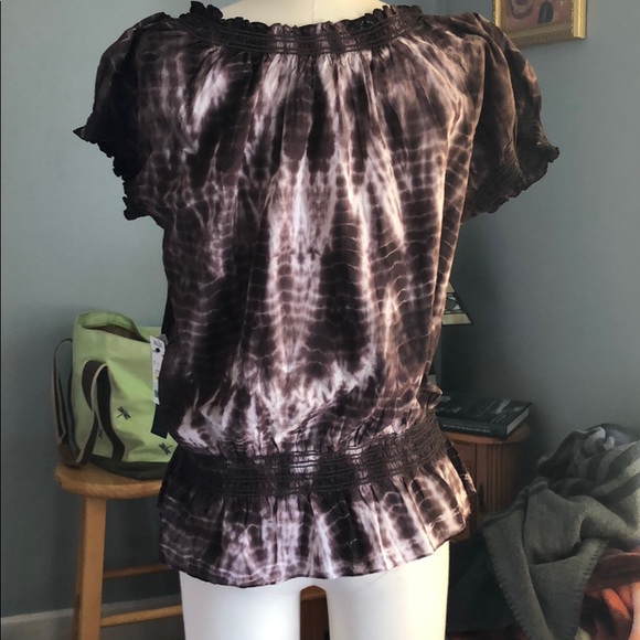 NWT- Boho Nine West Jeans Blouse, Size L - Picture 3 of 6